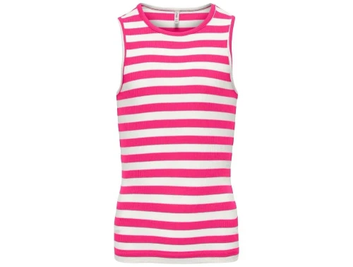 Kids ONLY tanktop fuchsia lilla/cloud dancer striber